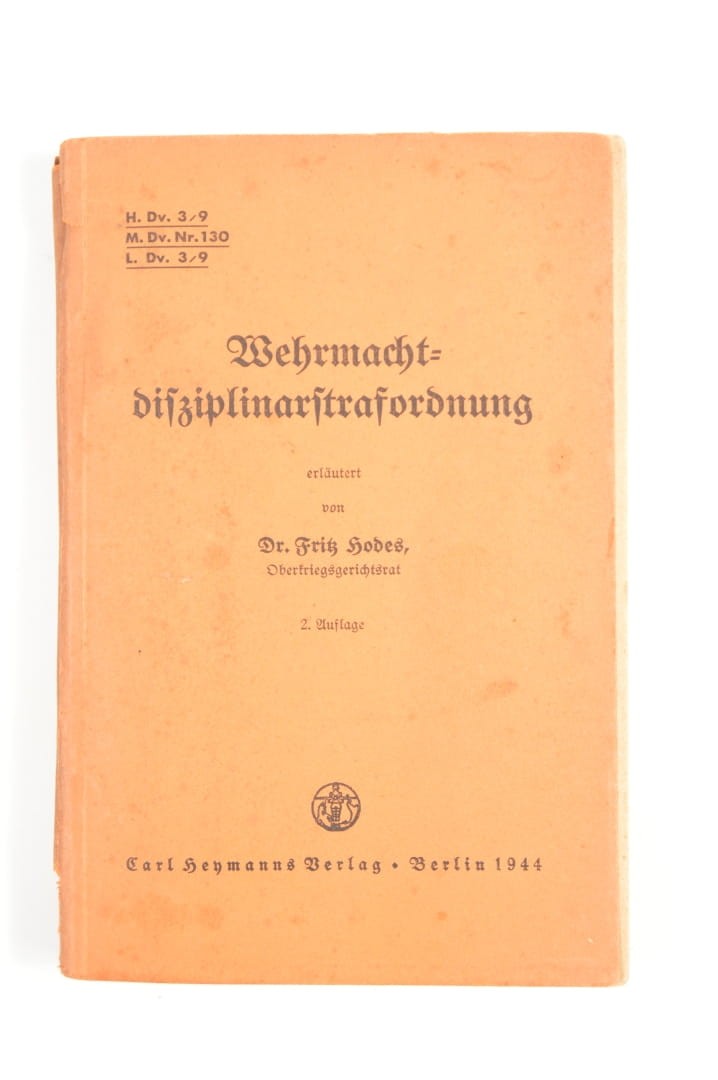 REGULAMIN DYSCYPLINARNY WEHRMACHTU 1944 ROK