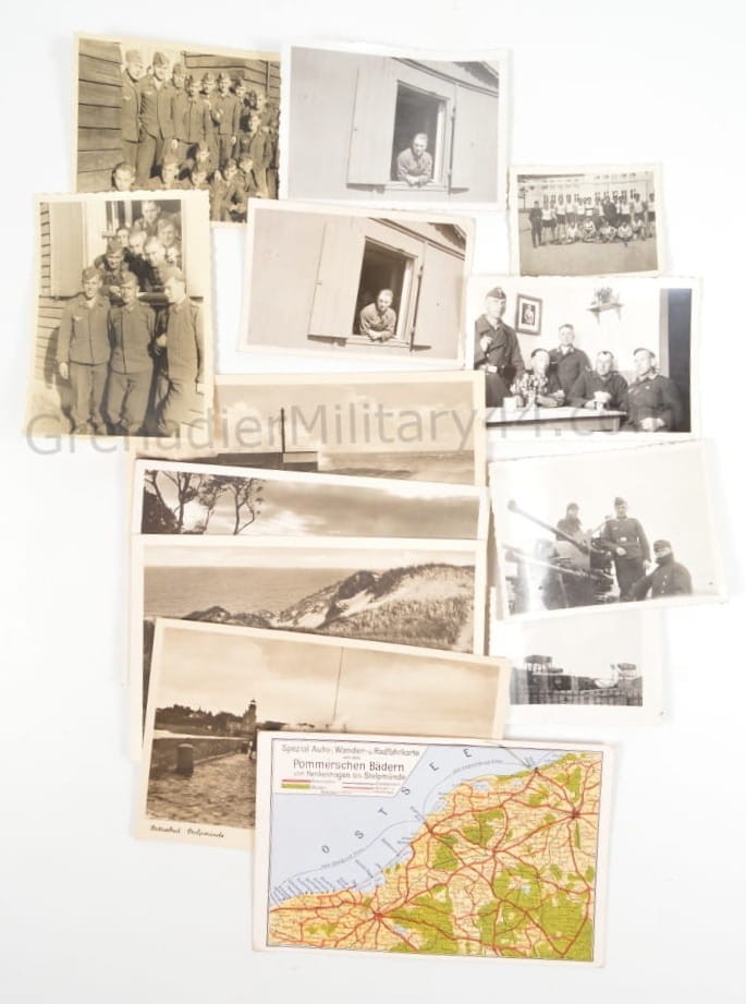ZESTAW ZDJĘĆ/ POCZTÓWEK MARINE FLAK ABTEILUNG USTKA 