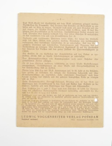 Pflege u. Behandlung der Waffen