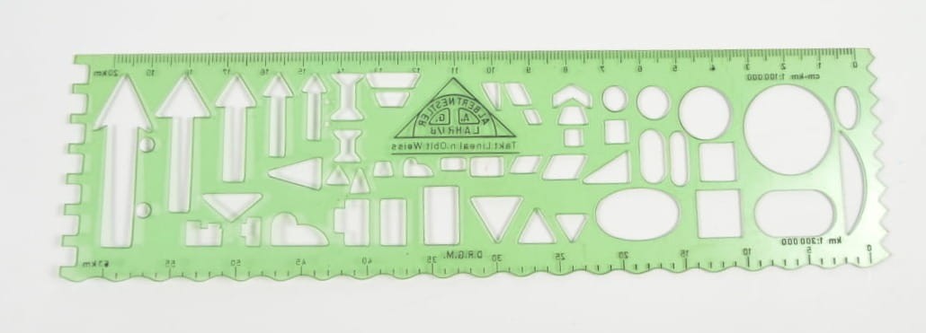 TAKTYCZNY SZABLON/ LINIJKA SYGN. ALBERT NESTLER D.R.G.M