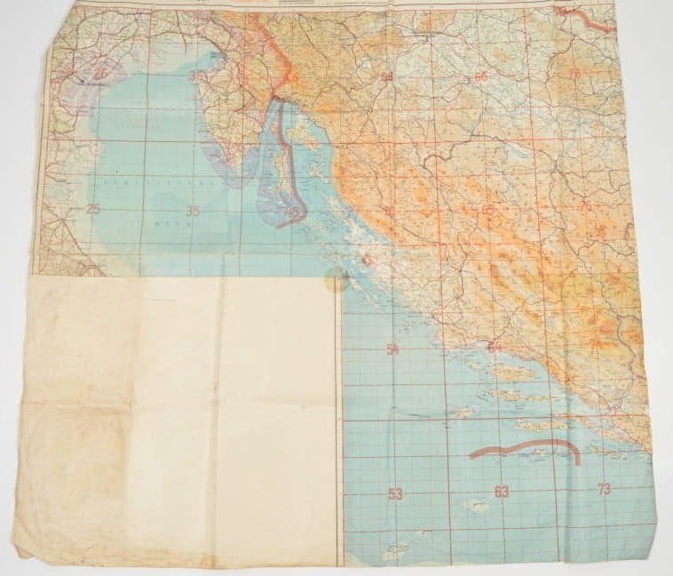 MAPA LOTNICZA LUFTWAFFE TRIEST 1941 ROK