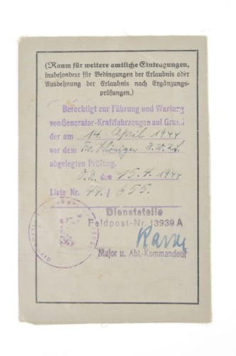 Wehrmacht Führerschein