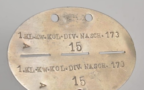 Erkennungsmarke 1.KL.KW.KOL.DIV.NASCH.173