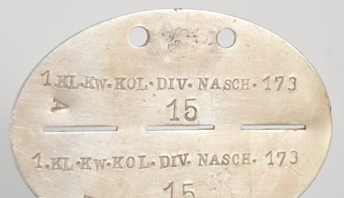Erkennungsmarke 1.KL.KW.KOL.DIV.NASCH.173