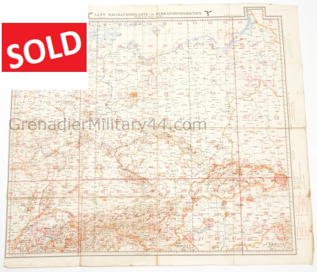 MAPA LUFTWAFFE 1938 ROK