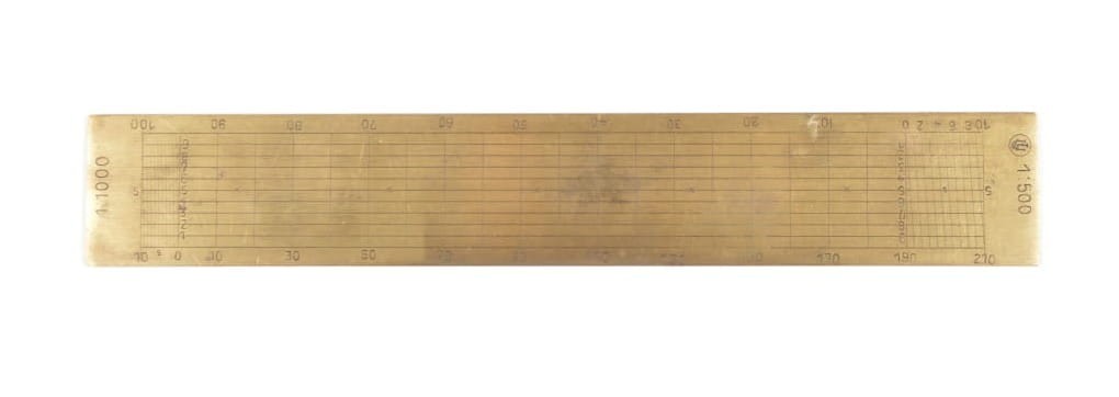 MOSIĘŻNA LINIJKA SKALOWA SYGNOWANA