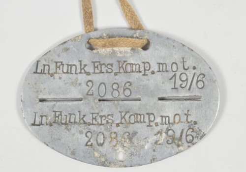 Erkennungsmarke Ln. Funk. Ers. Komp. mot. 19/6