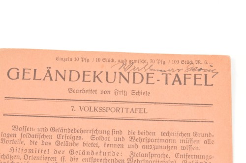 GELÄNDEKUNDE-TAFEL