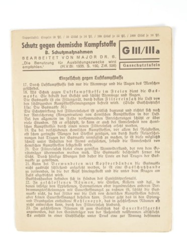 Schutz gegen chemische Kampfstoffe