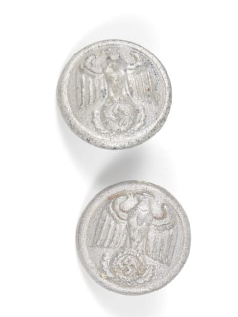 ZESTAW DWÓCH GUZIKÓW OD MUNDURU WYJŚCIOWEGO NSDAP