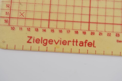 Zielgeviertafel mit Planzeiger