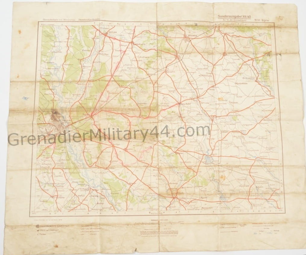 MAPA KIJÓW 1940 ROK