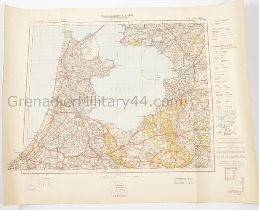 MAPA AMSTERDAM 1940 ROK